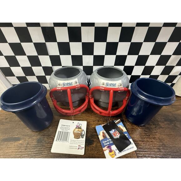 New England Patriots NFL Mini FanMug 13.5oz Drink Helmet Removable Cup Set - Picture 1 of 9